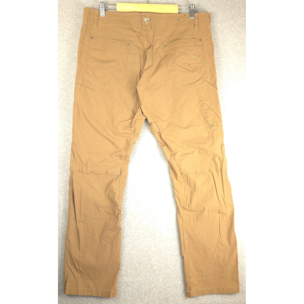 Kuhl Konfidant Khaki Tan Cotton Blend Hiking Work‎ Pants Mens 38x32 Style 5098 - Picture 5 of 8